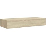  Zidna polica s ladicom boja hrasta 60 x 23,5 x 10 cm MDF | shoptok.hr