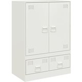 Maison Chic Komoda - Predalnik bela 67x39x95 cm jeklo, (21715952) Cene