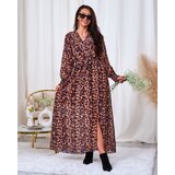 Resti Camel patterned women's maxi dress | Eponuda.ba