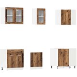  Komplet kuhinjskih omaric 11-delni starinski les inženirski les | Shoptok.si