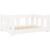  Krevet za pse bijeli 65,5 x 50,5 x 28 cm od masivne borovine | shoptok.hr