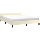  Okvir za krevet s uzglavljem krem 140x200 cm od umjetne kože | shoptok.hr