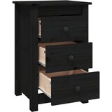  Noćni ormarići 2 kom Crno 40x35x61,5 cm od masivne borovine | shoptok.hr