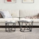  Set pomoćnih stolića 2 pcs Siva Sonoma Inženjerska drva i čelik | shoptok.hr