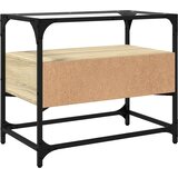 TV ormarić sa staklenom površinom boja hrasta 60x35x51 cm drvo | Eponuda.ba