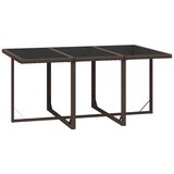  7-dijelni vrtni blagovaonski set s jastucima poliratan smeđi Smeđa 163 cm table length | shoptok.hr