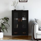 vidaXL Visoka omara črna 69,5x31x115 cm inženirski les Cene