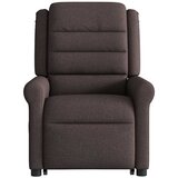  Masažni naslonjač na podizanje tamnosmeđi od tkanine | shoptok.hr