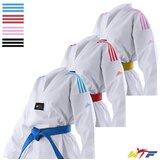 PrideShop Taekwondo kimono WT Adidas - Club 3 Color - 170 , Bela z roza črtami | Shoptok.si