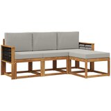 vidaXL Zunanja garnitura za sedenje 4 pcs Naravna in svetlo siva, (5000279603) | Shoptok.si