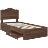  Okvir za krevet Smeđi hrast 75 x 190 cm Konstruirano drvo | shoptok.hr