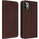 AVIZAR Etui, držalo za kartice in stojalo za video iz pravega usnja - temno rjava str. Apple iPhone 11, (20599855) | Shoptok.si