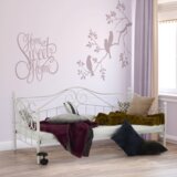 Kondela Kovinska postelja, bela, 90x200, DAINA | Shoptok.si