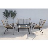 Acamp Lounge Garnitura Korfu, 4-Delni Set, Temno Siva | Shoptok.si