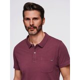 Ombre Men's polo t-shirt with decorative buttons u