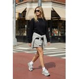 TRENDYOLMILLA ženski duks Twoaw26Sw00029, Crna-Black Cene