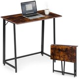 ModernHome Sklopivi radni sto za računar 80 × 45 cm – LOFT Dark Wood Cene