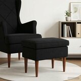  Stolica za noge Crna 55 x 35 x 41 cm Baršun - Crna Cijene