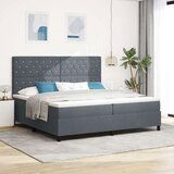 Box Spring Krevet s Madracem Tamno Sivi 200x200 cm Baršun | shoptok.hr