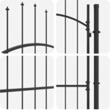 vidaXL Vrtna vrata s ključavnico Siva 150 x 100 cm 100 x 150 cm Jeklo | Shoptok.si