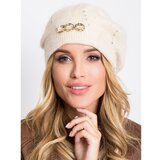 Fashion Hunters Light beige cap with an application | shoptok.hr
