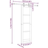  Klizna vrata ORKDAL Prirodna 61 x 198 5 cm Masivna borovina | shoptok.hr