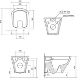 Ravak X01671 Classic viseča brezrobna WC školjka | Shoptok.si