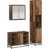  Set namještaja za kupaonicu 3 pcs Staro drvo 80 x 33 x 60 cm | shoptok.hr