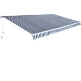 Sklopiva tenda na ručno upravljanje 600 cm plavo-bijela | shoptok.hr