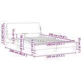  Okvir za krevet s uzglavljem Dover 140x190 cm baršunasti | shoptok.hr