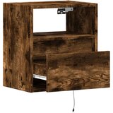  Zidni TV ormarić s LED svjetlima boja hrasta 41x31x45 cm | shoptok.hr