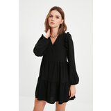 Trendyol Black Petite Pleated Dress | Shoptok.si