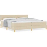  Krevet s uzglavljem s madracem Krem 200x200 cm Tkanina | shoptok.hr
