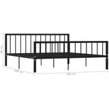  Za krevet crni metalni 180 x 200 cm | shoptok.hr