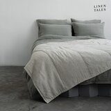 Linen Tales Laneno prešito pregrinjalo v naravni barvi 200x220 cm Melange – Cene