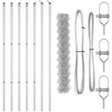 vidaXL Verižna ograja z 7 stebri 1,2x10 m Galvanizirano jeklo Cene