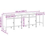  Set radnih ormarića s ladicama s pohranom 5 pcs Crna i Siva | shoptok.hr
