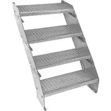 Nastavljivo 4-delno pocinkano stopnišče - 600 mm širine, (21571129)