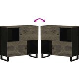  Komoda crna 80x33x75 cm Puno drvo Mango | shoptok.hr