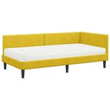 Kotni okvir postelje z matrico Drugo 2 pcs Rumena Žamet, (5000121135) | Shoptok.si