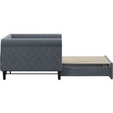 vidaXL Izvlečna dnevna postelja temno siva 90x200 cm žamet | Shoptok.si