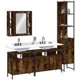  4-dijelni set kupaonskih ormarića boja dimljenog hrasta drveni | shoptok.hr
