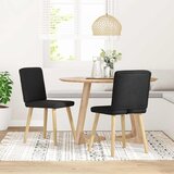 Maison Chic Jedilni stoli - Vzorci stoli 2 kosa črno blago A247, (22031718) | Shoptok.si
