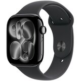 Apple pametna ura watch series 11 gps 46mm jet black aluminium case-black sport band - s/m (MEUW4WF/A) Cene