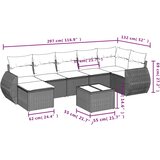 8-dijelni set vrtnih sofa od poliratana s jastucima bež | shoptok.hr