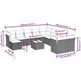 vidaXL 12-dijelni set vrtnih sofa od poliratana s jastucima smeđi | shoptok.hr