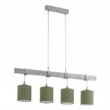 Brilagi LED luster na sajli NUBILA 4xE27/60W/230V siva/zelena | Eponuda.com