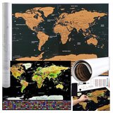 Kruzzel zemljevid sveta praskanka z zastavicami + dodatki 82x59cm 00023442 Cene