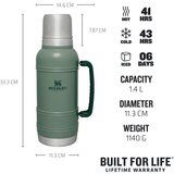 Stanley artisan thermal bottle 1,4 l hammertone green | shoptok.hr