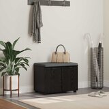  Klupa za hodnik s jastukom s policom Crni Hrast 60 x 38 x 46 cm | Eponuda.ba